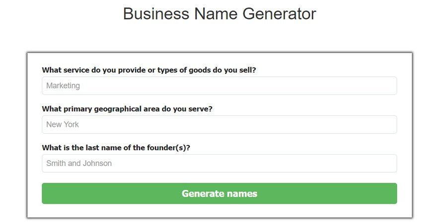 генератор на най-добрите бизнес имена