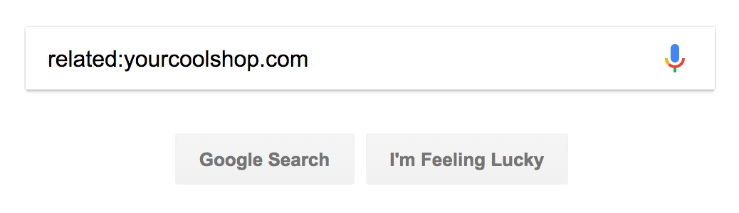 Une recherche de lien avec Google