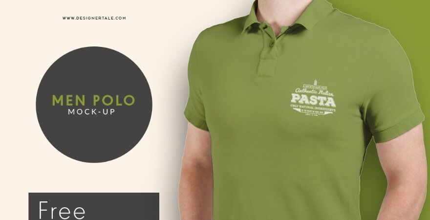 फ्री पोलो टी-शर्ट मॉकअप- डिजाइनर टेल