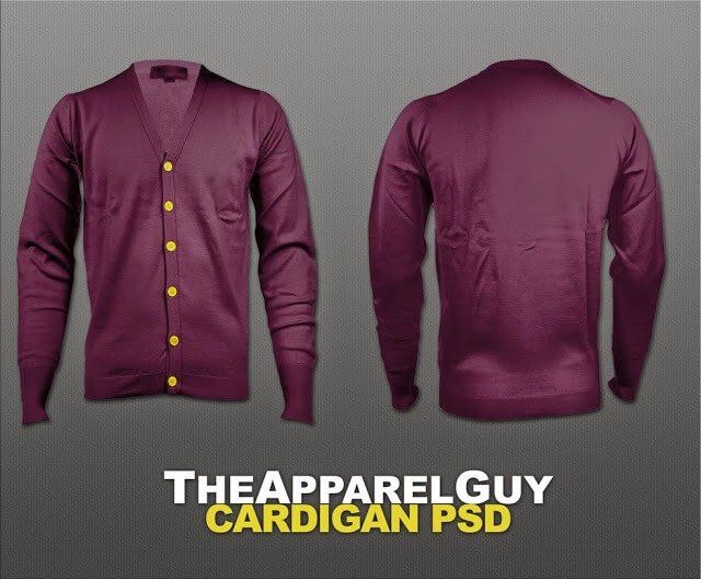 Cardigan PSD - The Apparel Guy Cardigan PSD