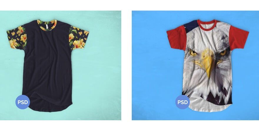 नि: शुल्क टी-शर्ट मॉकअप PSD टेम्प्लेट्स- माइकल हॉस