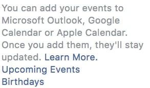 Google कैलेंडर में facebook ईवेंट जोड़ें