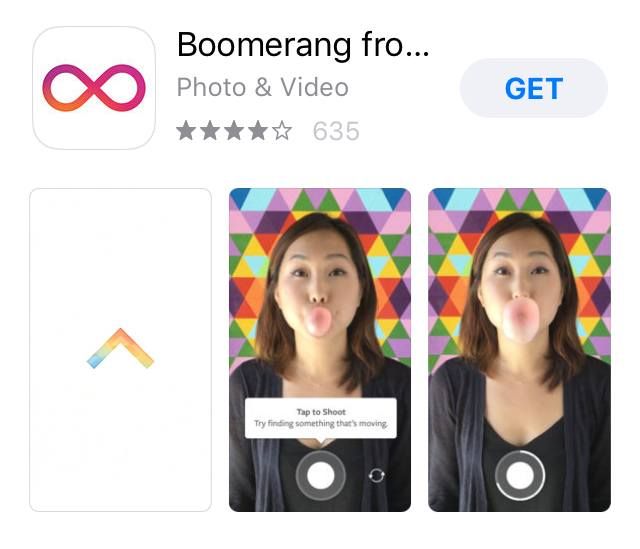 Aplicația de editare video Boomerang
