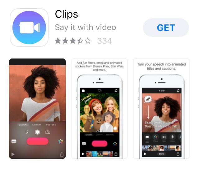 Clips Videobearbeitungs-App
