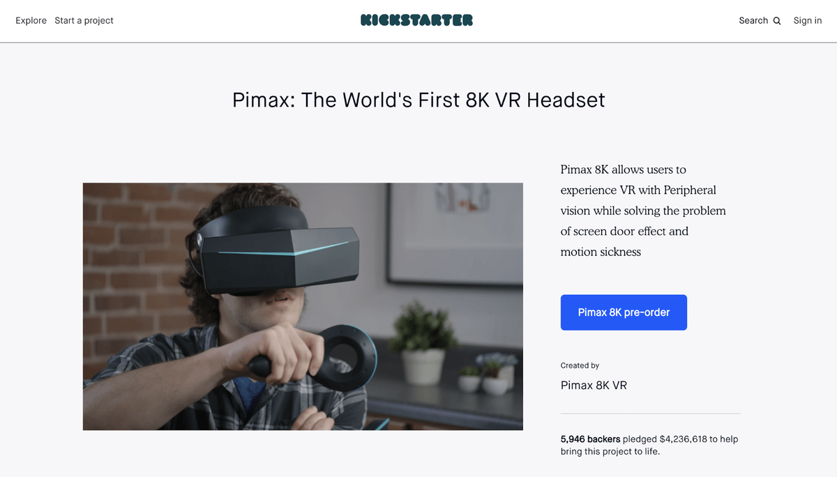 „Pimax Kickstarter“
