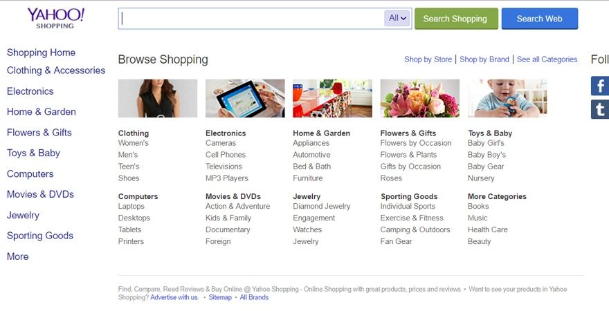 Yahoo Shoppingu hinnavõrdlus