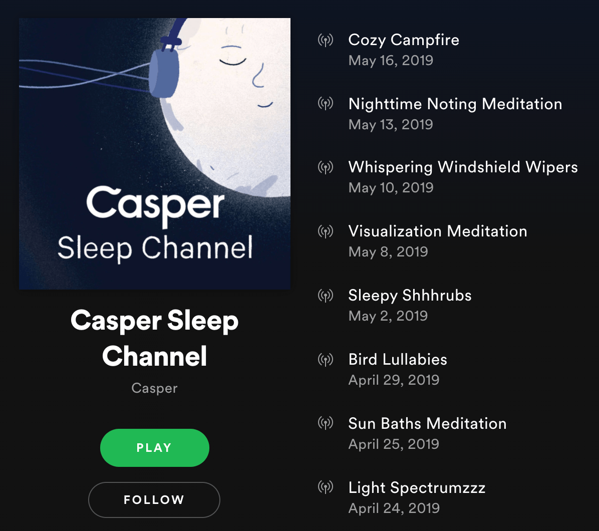 Campaña de redes sociales de Calm Sleep Channel
