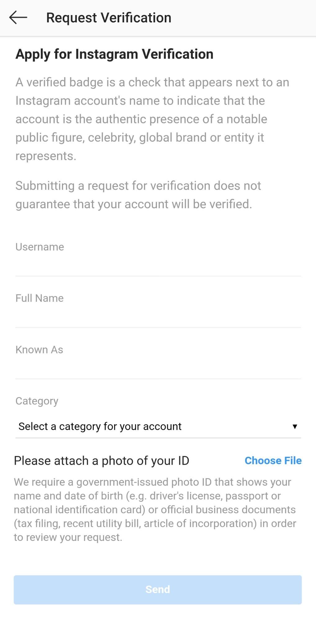 verificación de instagram