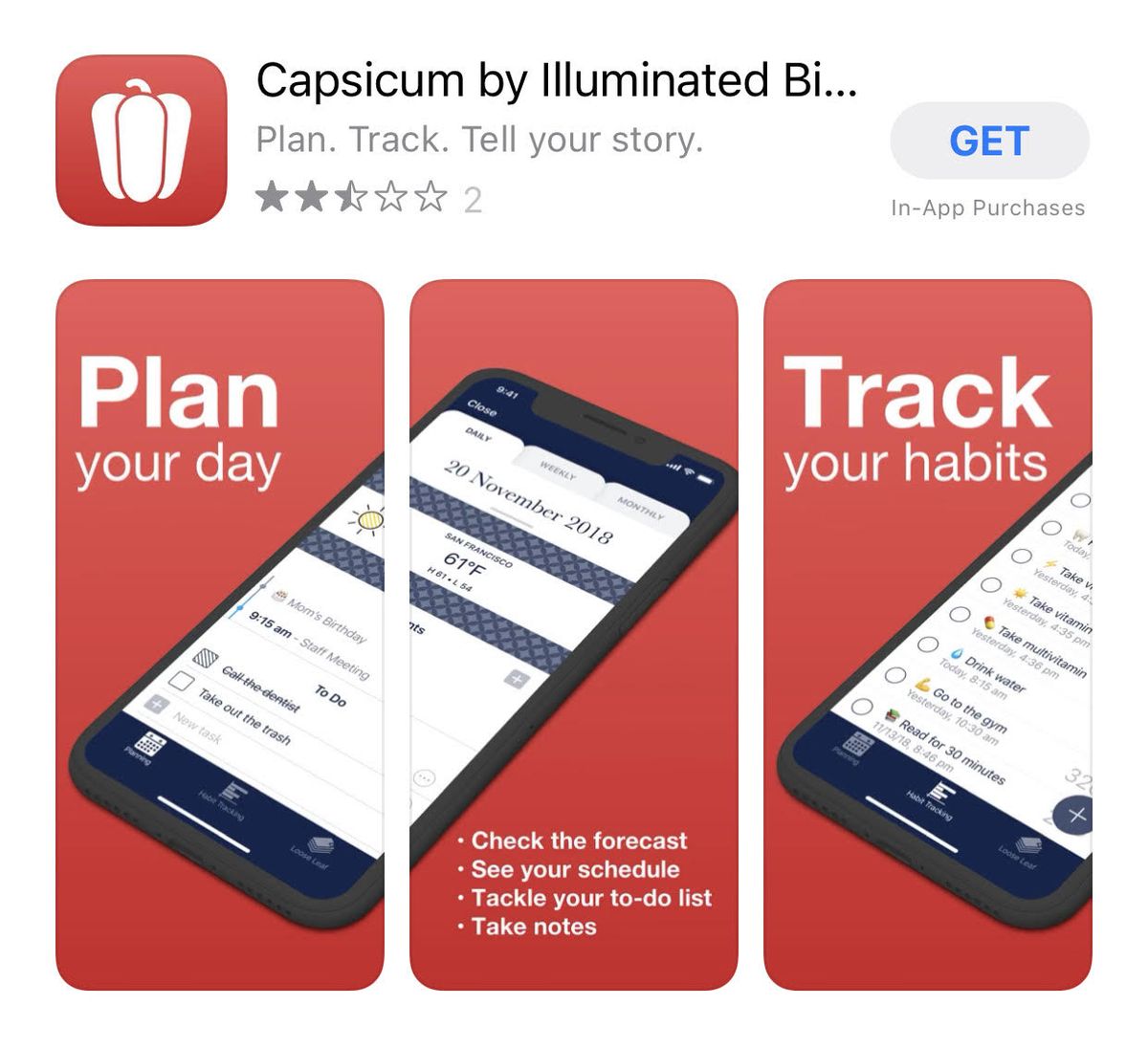 Aplicació Capsicum per a iPhone