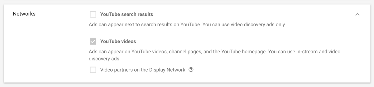Redes de anuncios de YouTube