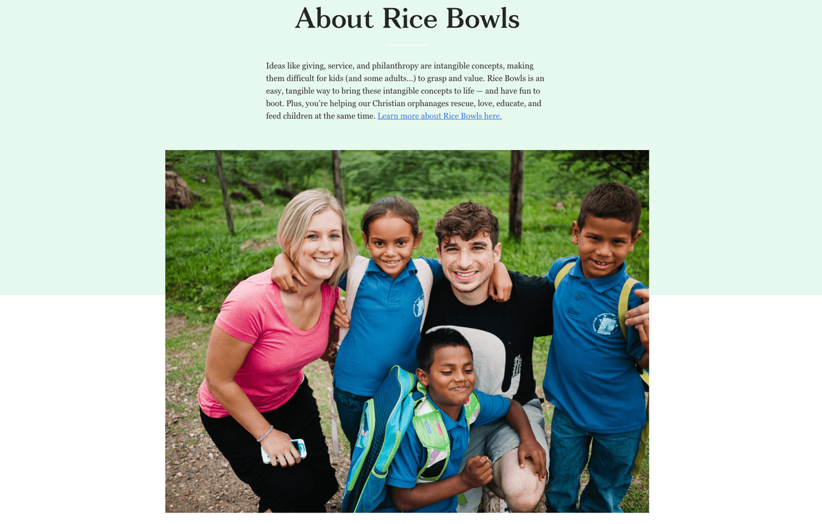 Благотворителна дейност на Ugmonk и Rice Bowls