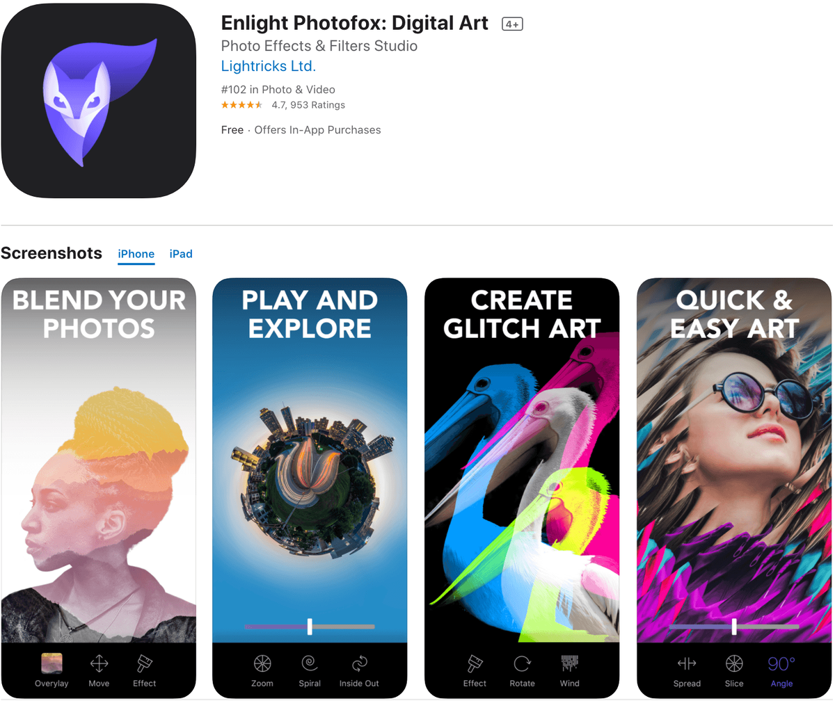 Aplikácia Enlight Instagram Story Design