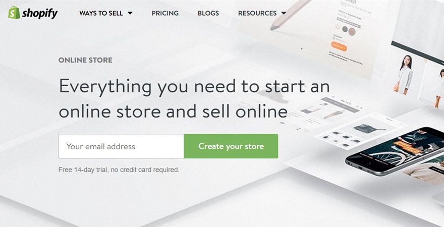 Plataforma de comercio electrónico Shopify