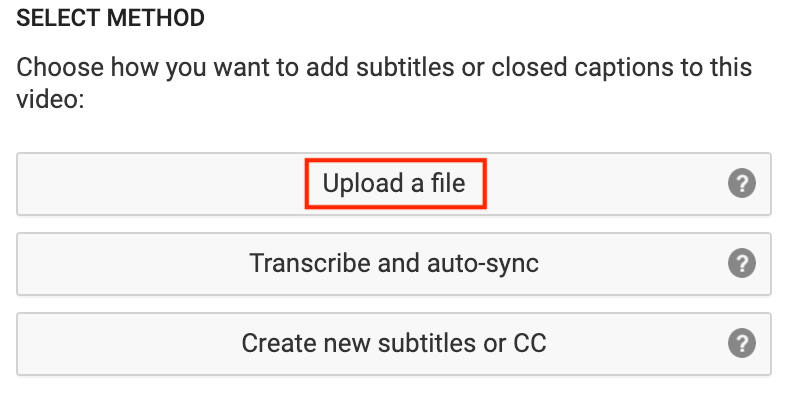 Качете файла със субтитри в YouTube