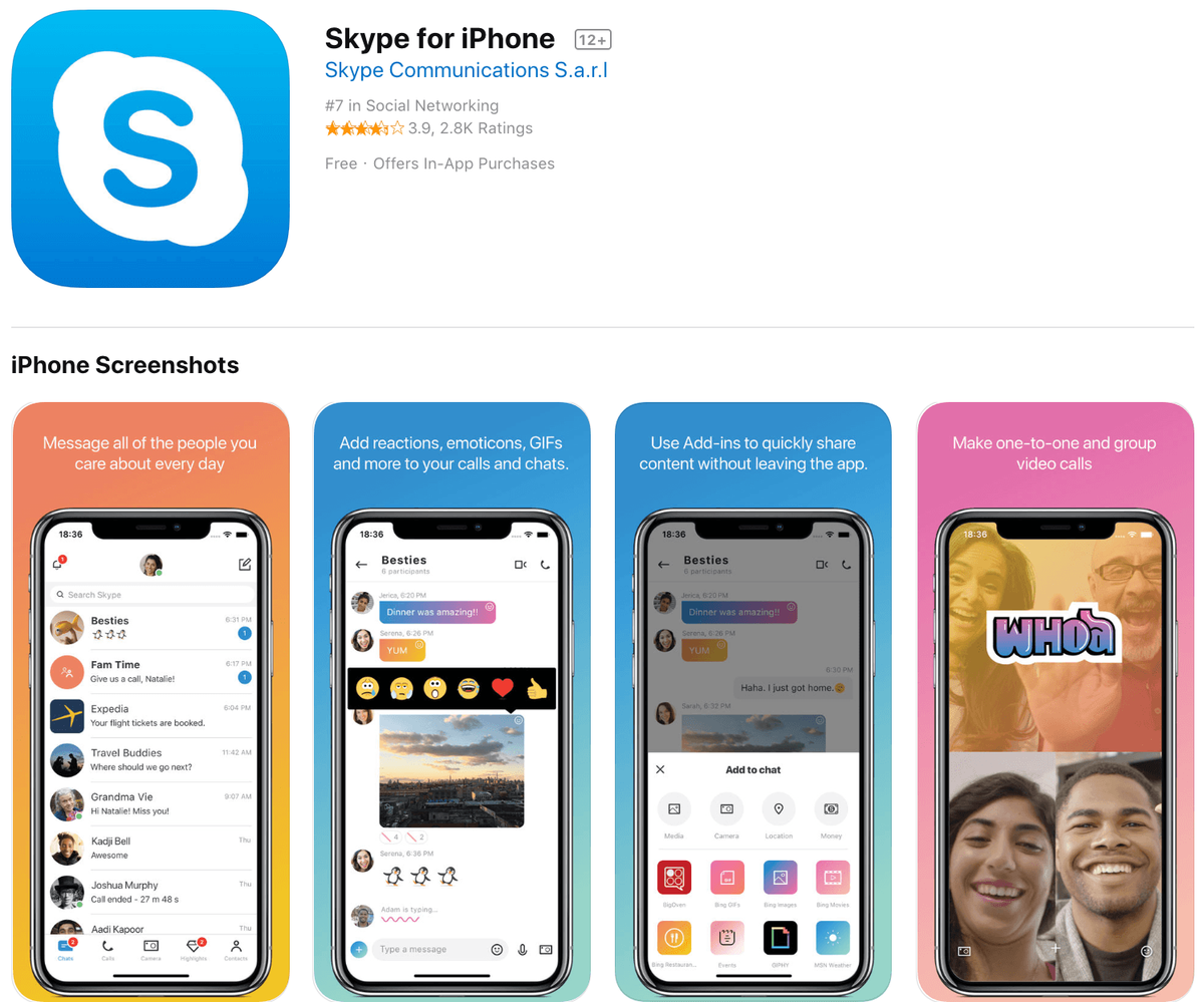 Marketinške aplikacije Skype