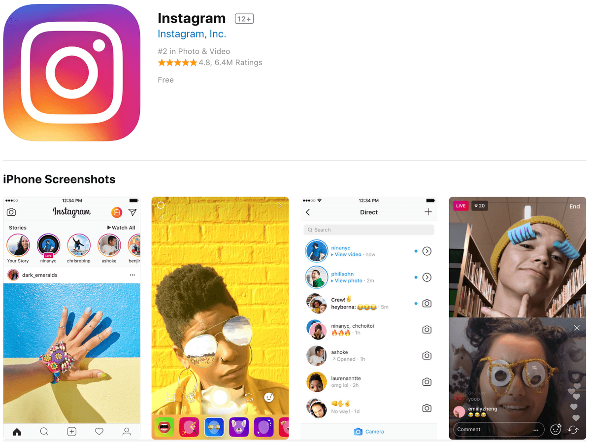 Marketinške aplikacije Instagram