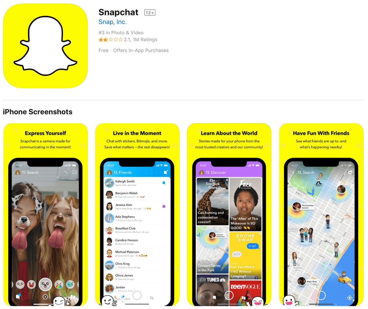 Aplicaciones de marketing Snapchat