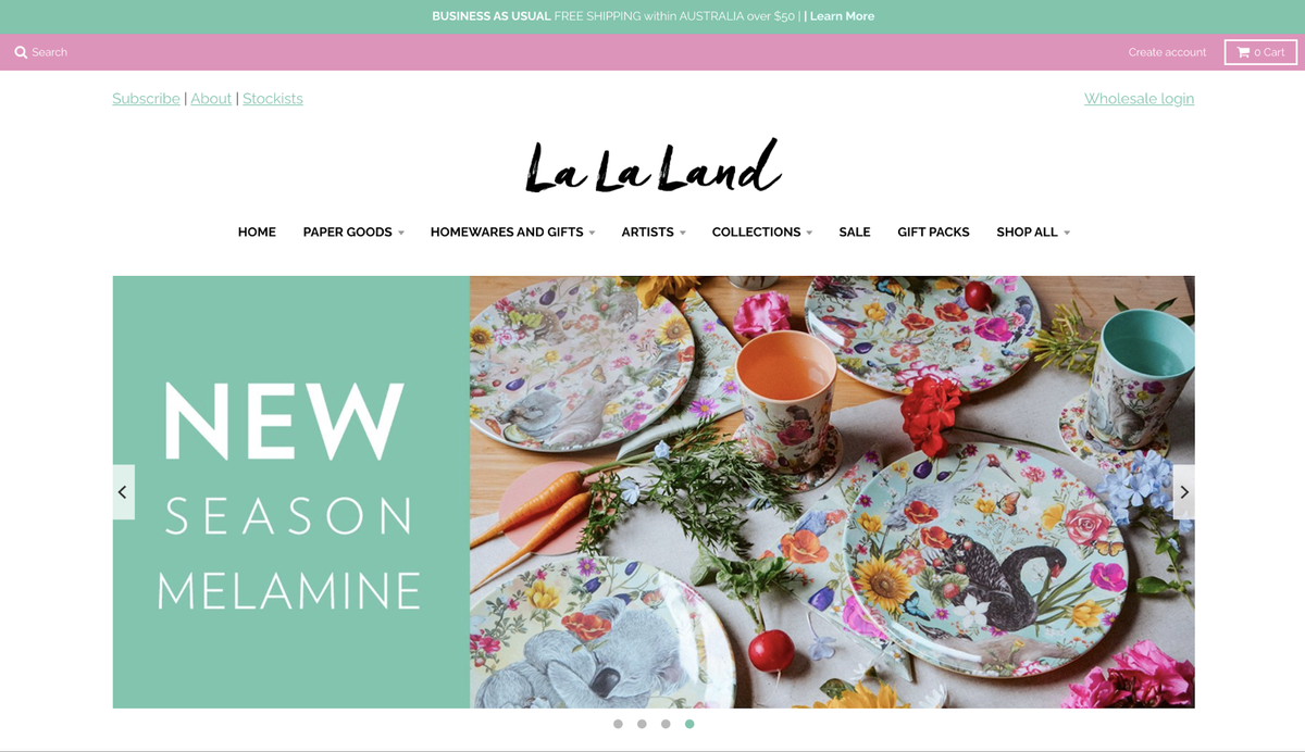 Ví dụ về trang web doanh nghiệp nhỏ: La La Land