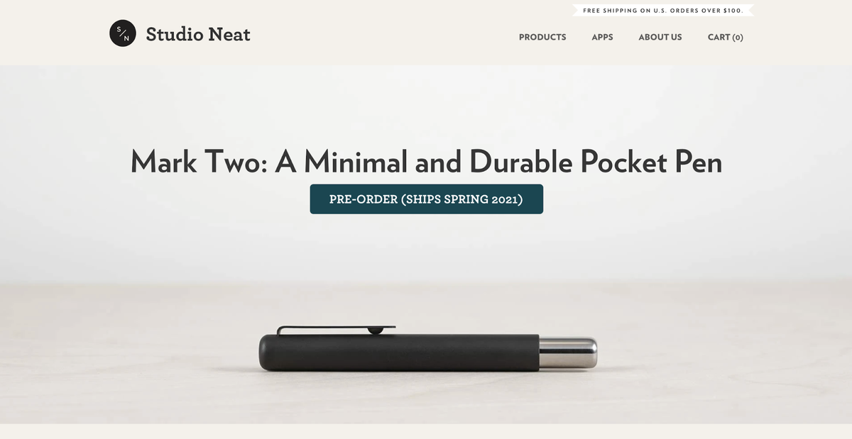 Przykład witryny małej firmy: Studio Neat