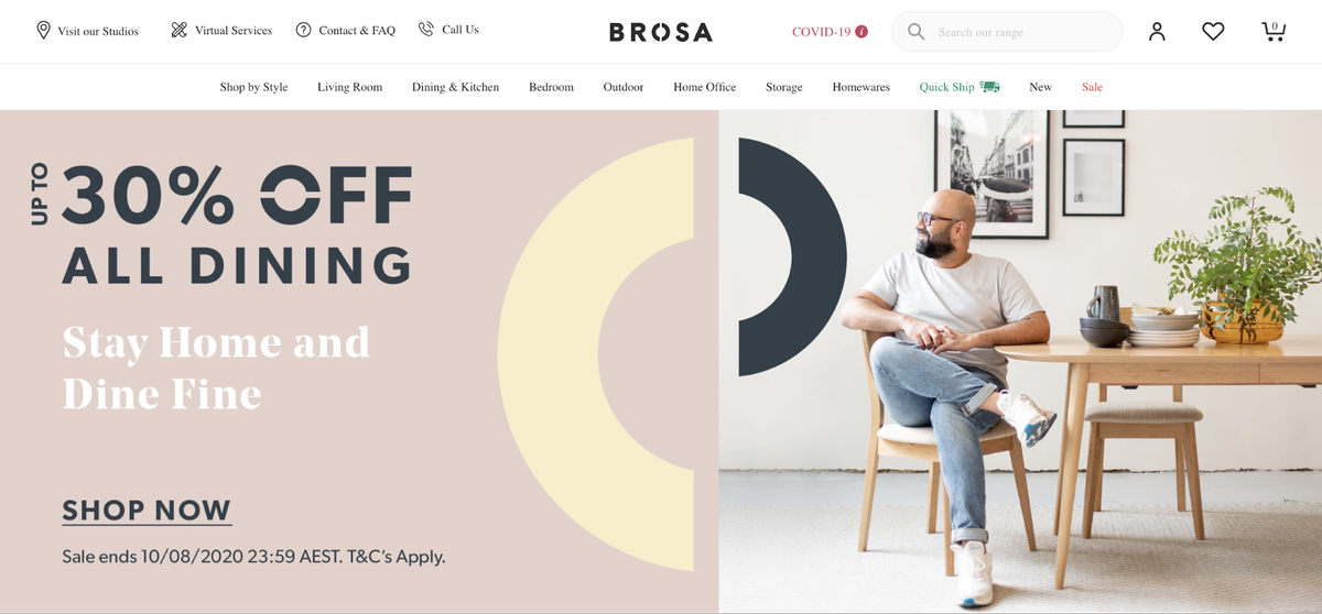 Пример за уебсайт за малък бизнес: Brosa