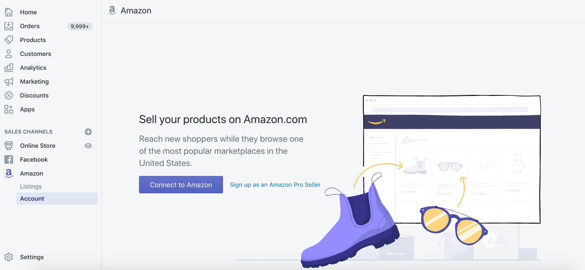 AmazonをShopifyに接続する
