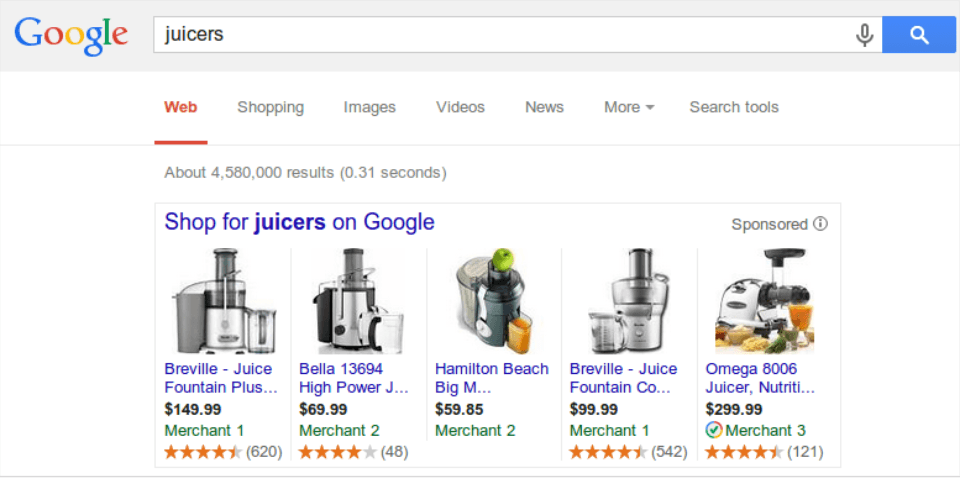 Google Shopping -mainokset