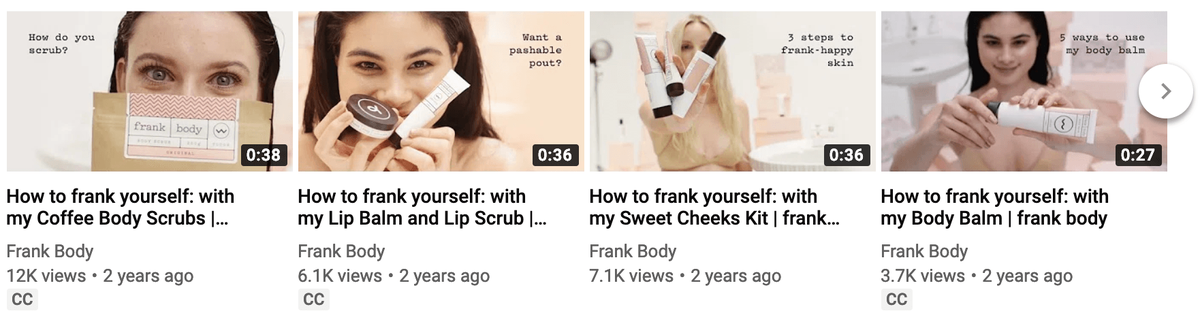 Frank Body Video pikkukuva