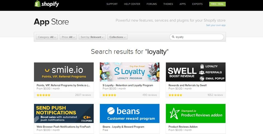 Shopify lietotnes klientu lojalitātei