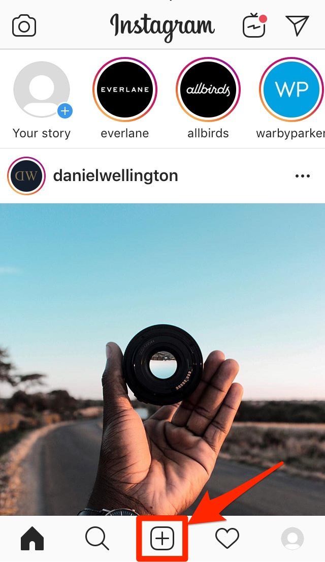 Как да публикувате видео в Instagram: Стъпка 1