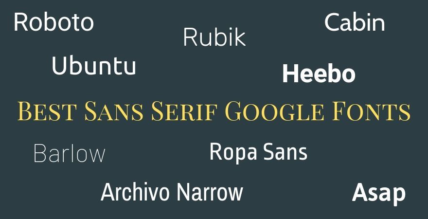 Beste Sans Serif Google Fonts