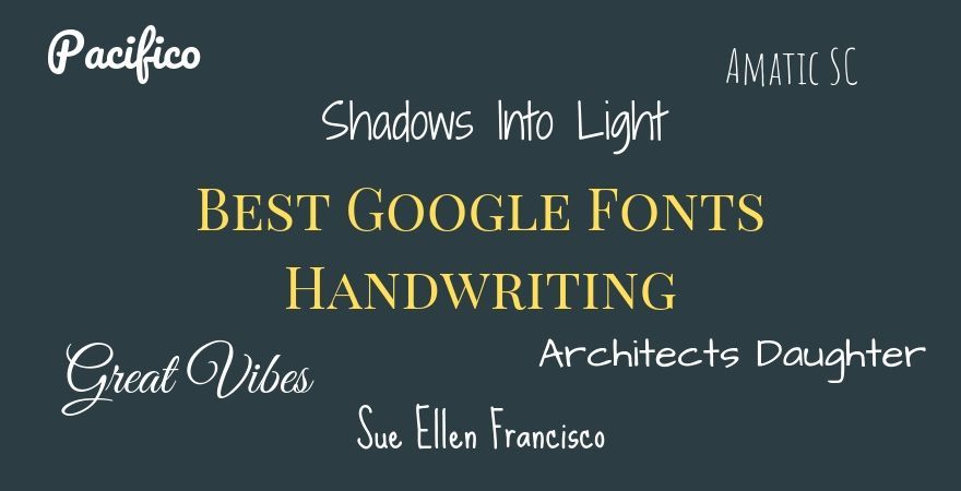La millor escriptura a mà de Google Fonts