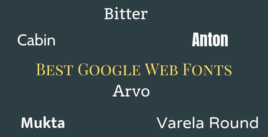 सर्वश्रेष्ठ Google वेब फ़ॉन्ट्स