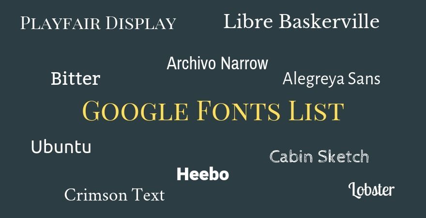 Popis Google fontova