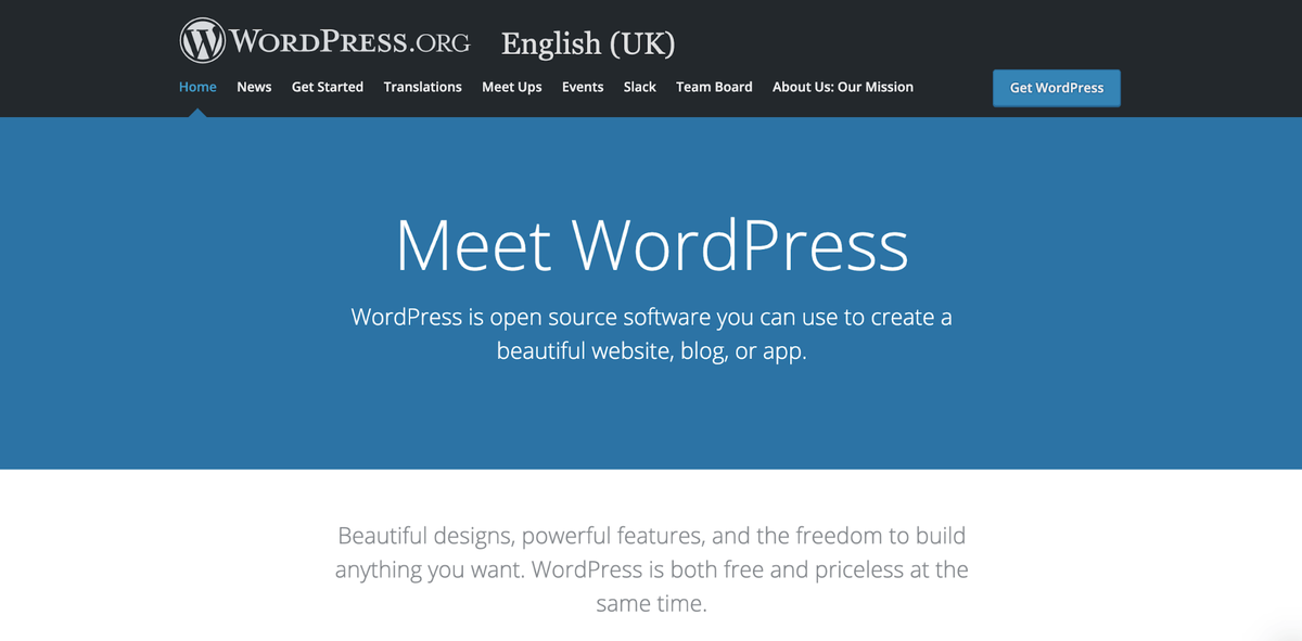 قم بإنشاء موقع WordPress
