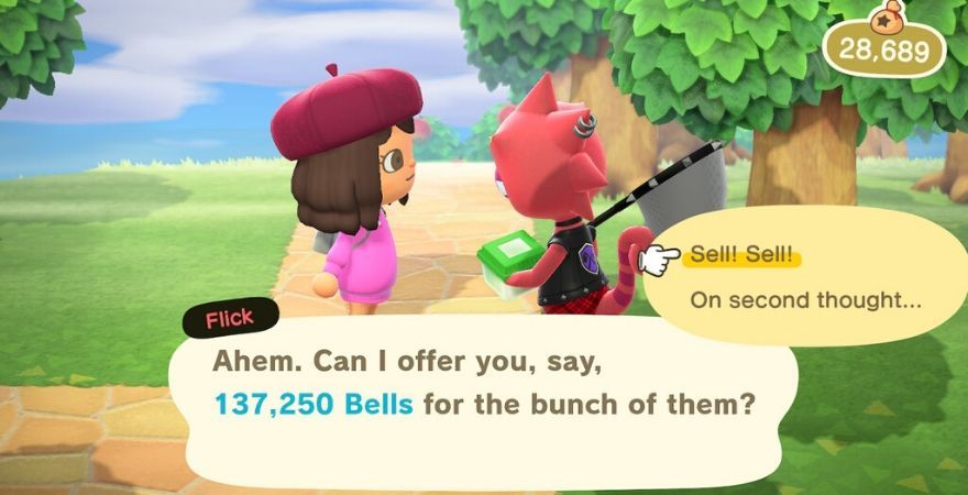 Продавам на Flick в Animal Crossing