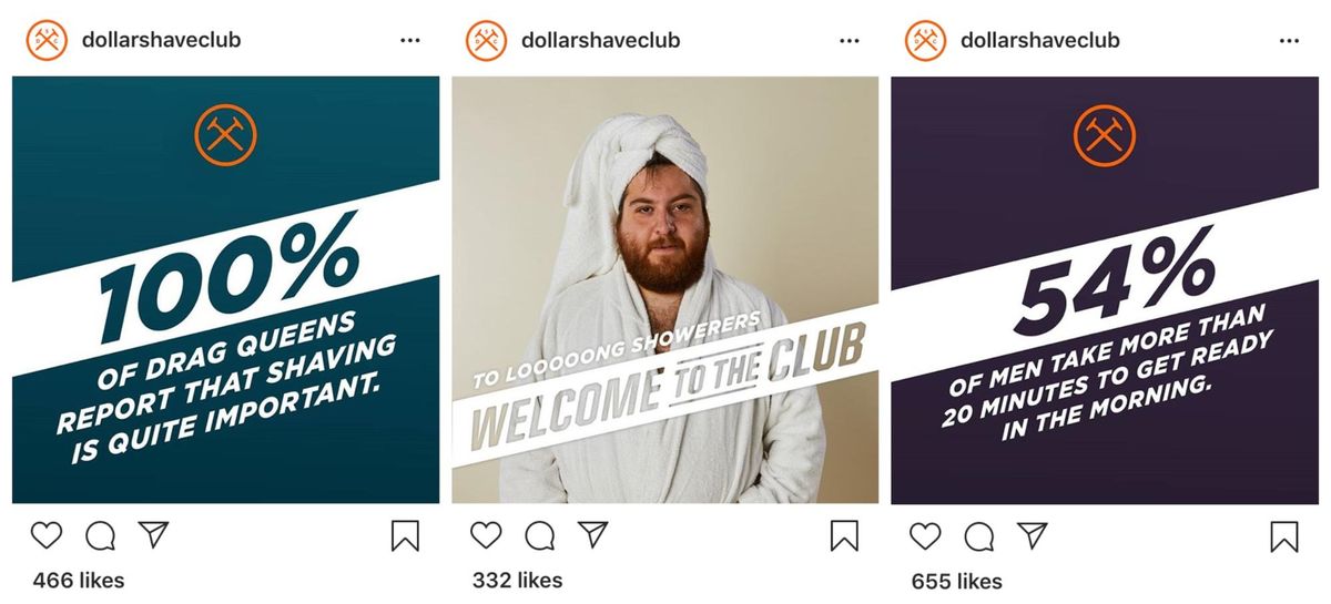 Plantillas de Instagram de Dollar Shave Club