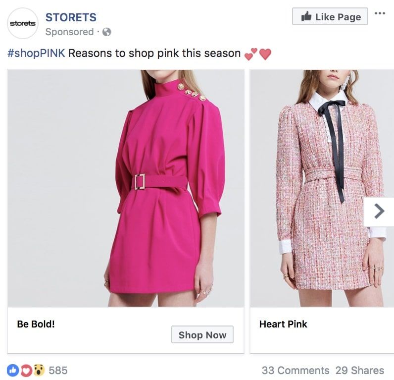 Storets - Los mejores anuncios de Facebook