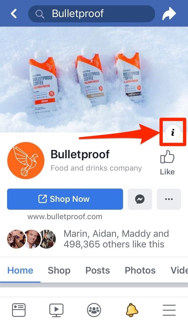 Bulletproof Impormasyon sa Facebook at Mga Ad