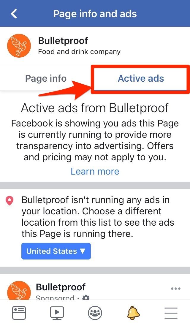 बुलेटप्रूफ फेसबुक जानकारी और विज्ञापन