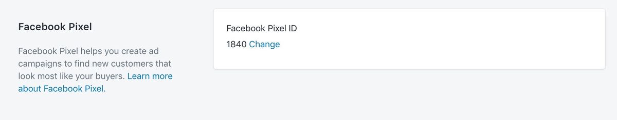 Facebook pikseļu ID ievietošana Shopify
