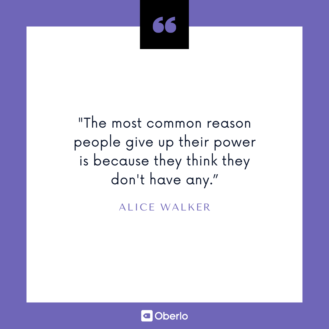 Motivointi: Alice Walker Quote