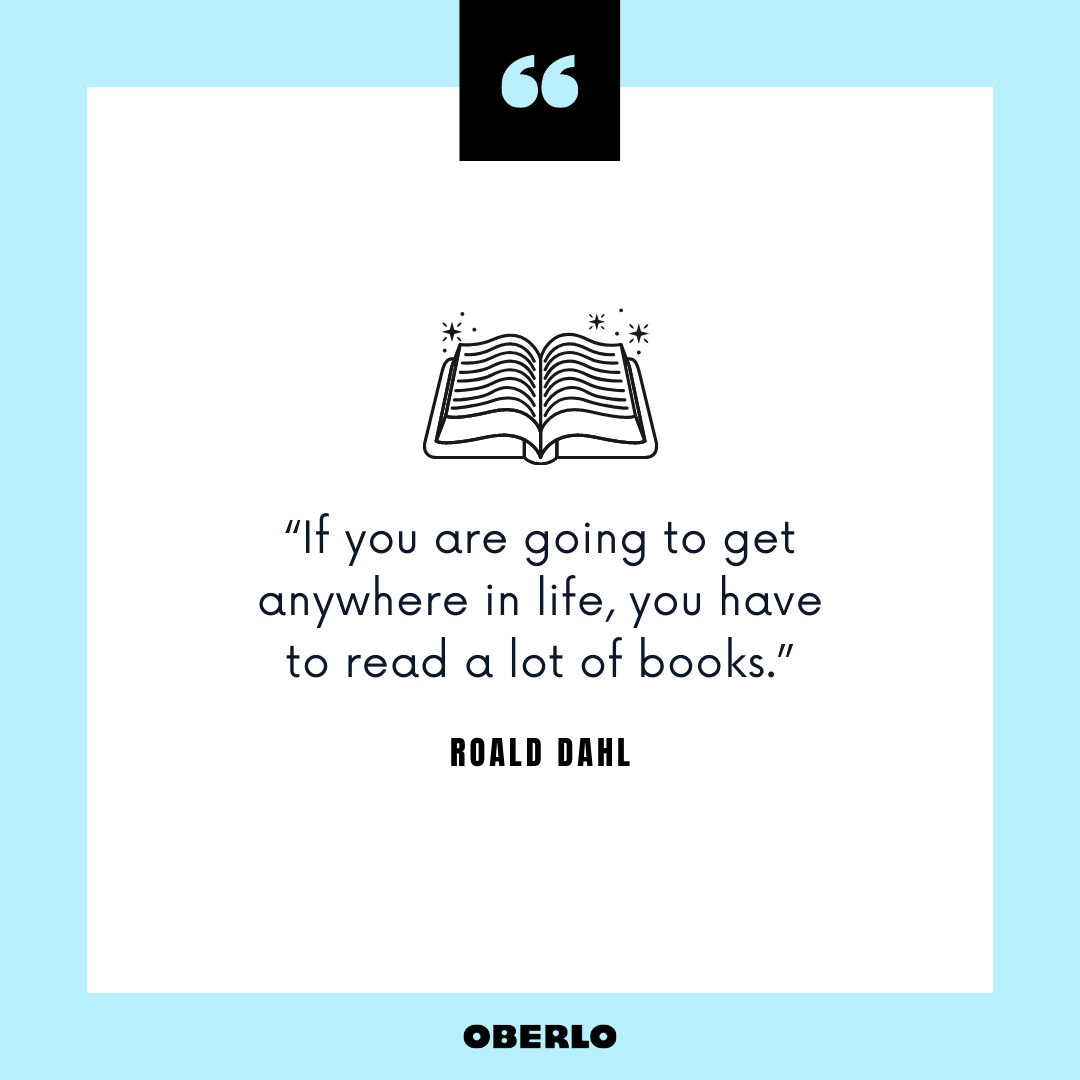 ¿Cuáles son los beneficios de leer libros? Cita de Roald Dahl