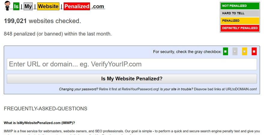 El meu lloc web està penalitzat