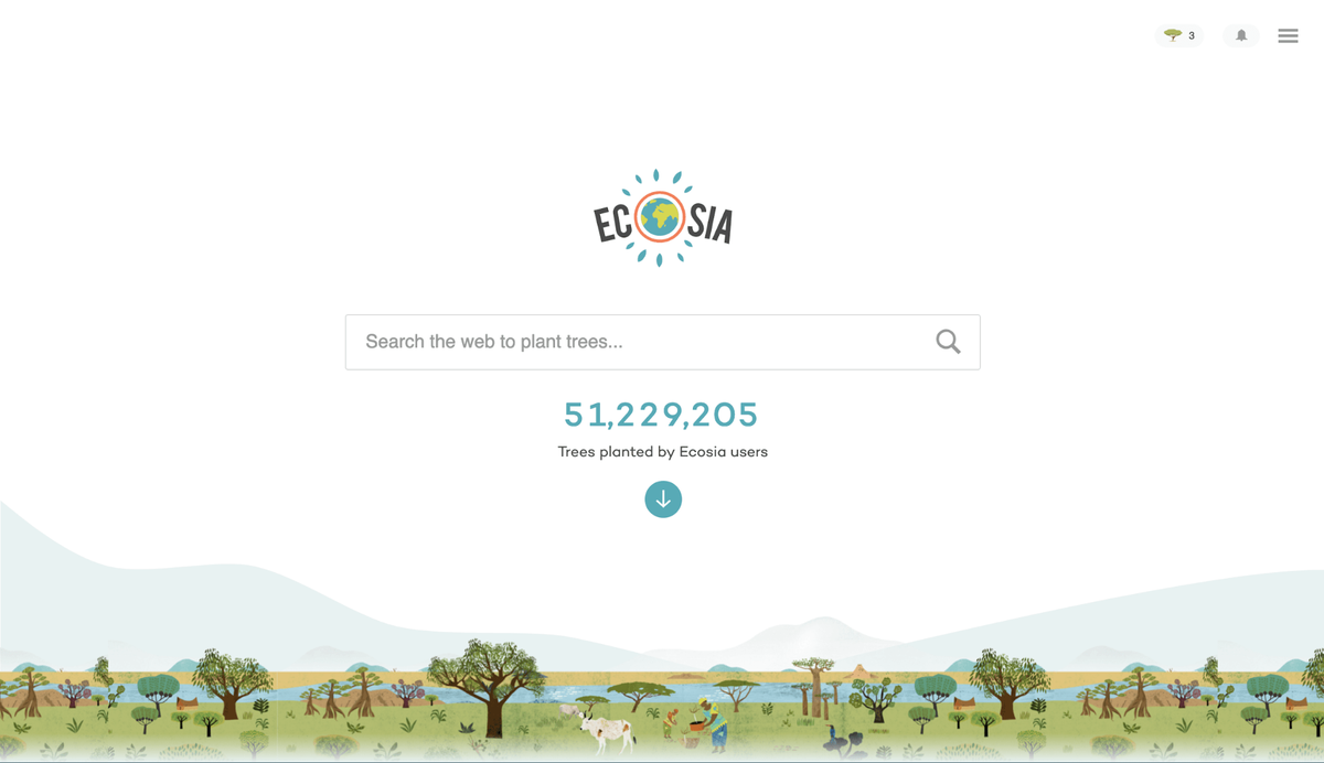 محرك بحث Ecosia