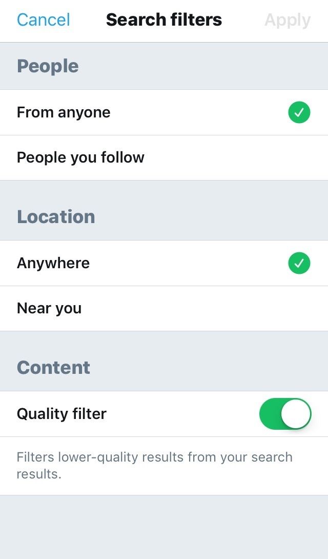 Twitter Advanced Search Mobile