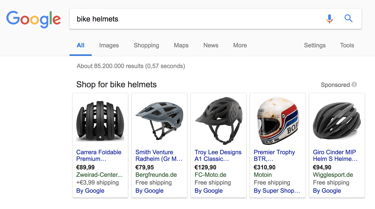 Google Shopping Snippet