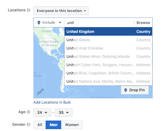 الاستهداف الجغرافي مع Facebook