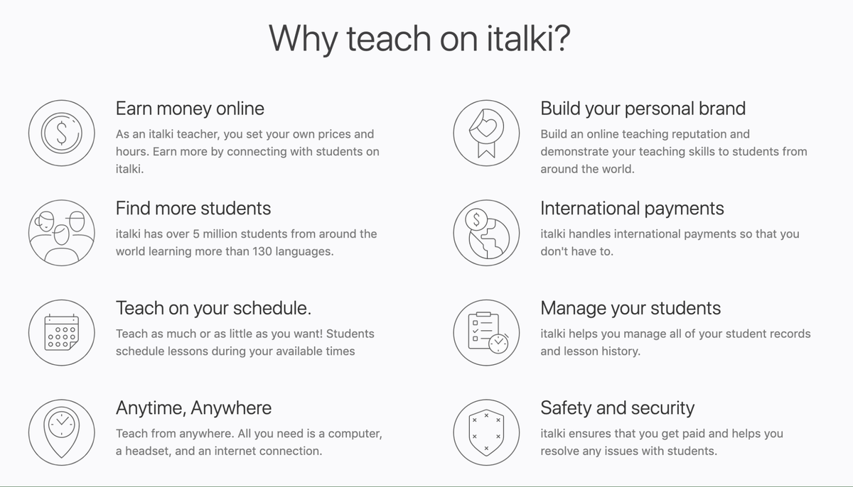 Nền tảng dạy học trực tuyến iTalki