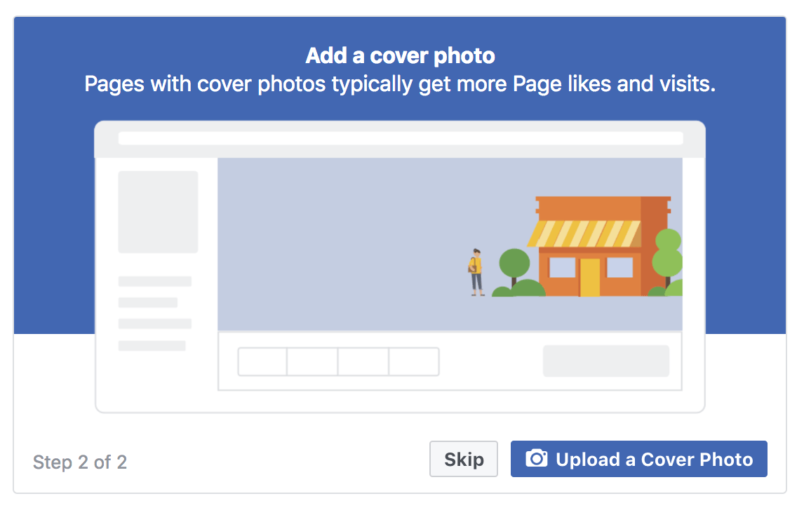 หน้าธุรกิจของ Facebook เพิ่มรูปภาพหน้าปก