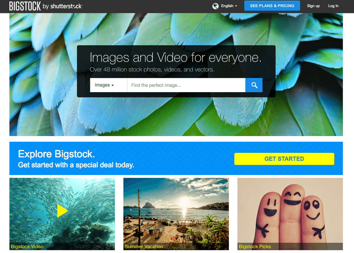Сайтове с първокласни изображения - BigStockPhoto